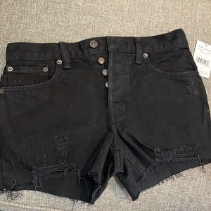 Free People Sofia High Rise Distressed Shorts